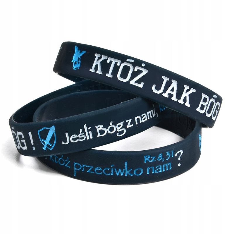 

Opaska silikonowa Któż jak Bóg! grafit 180 mm