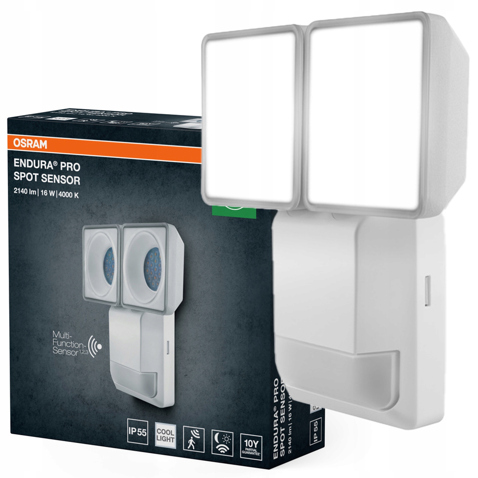 Led reflektor Vonkajšia lampa Halogen Snímač 16W 4000K Endura Osram