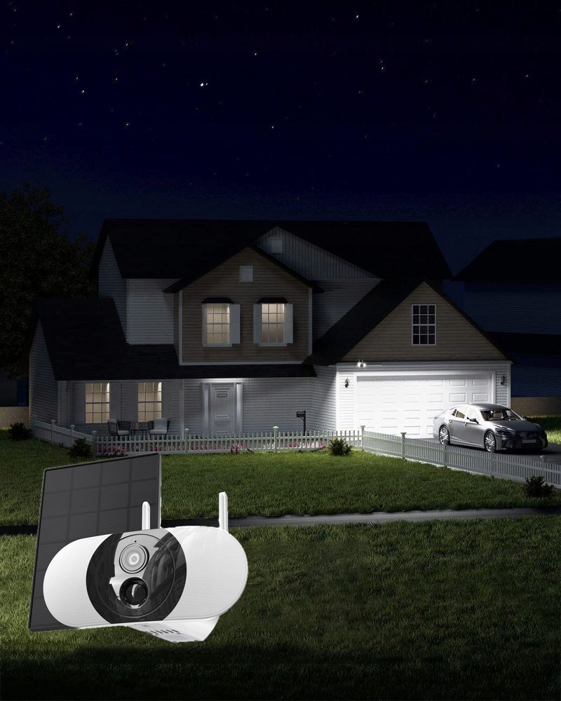 KAMERA IP SMART SOLARNA ZEWNĘTRZNA WIFI 3MPX BEZPRZEWODOWA 13500mAh Stan opakowania oryginalne