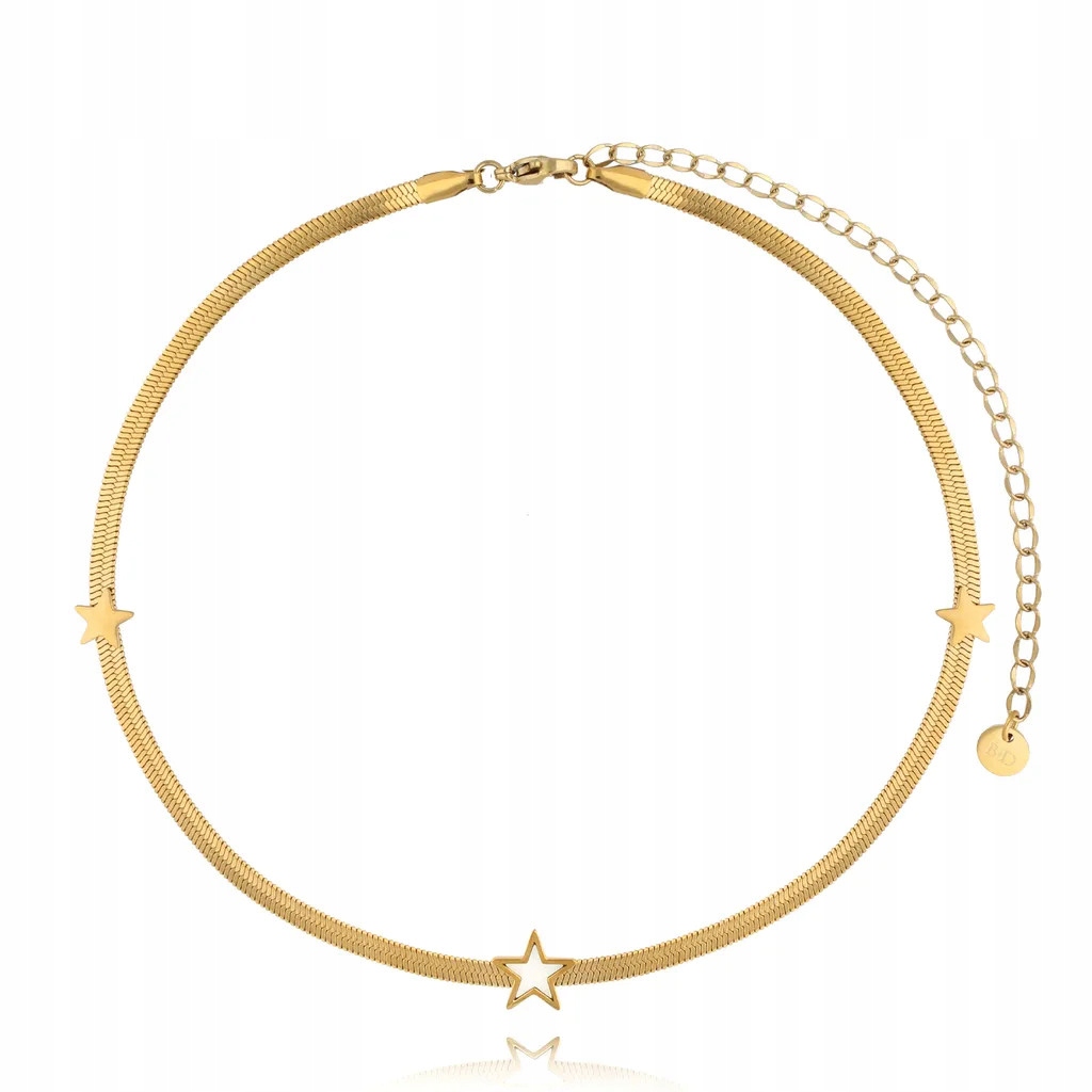 Náhrdelník By Dziubeka zlatá hvězda perleťová hmota 42 cm