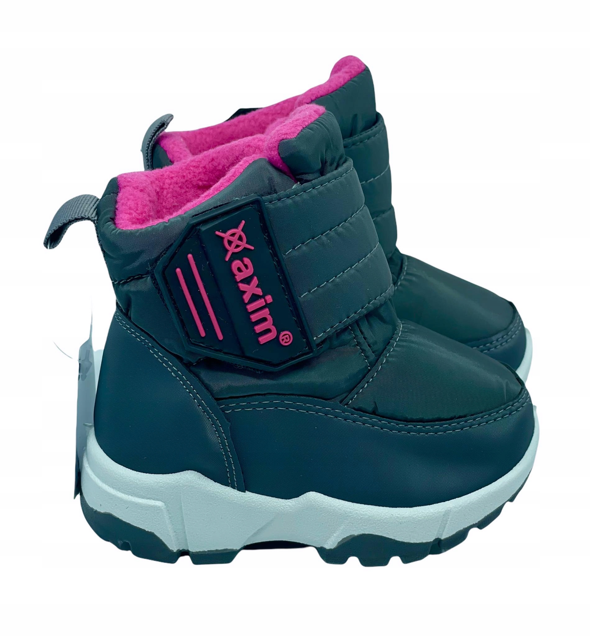AXIM ŚNIEGOWCE NA WYSOKIE POBICIE BOTKI ZIMOWE SZARY RÓŻ R 24