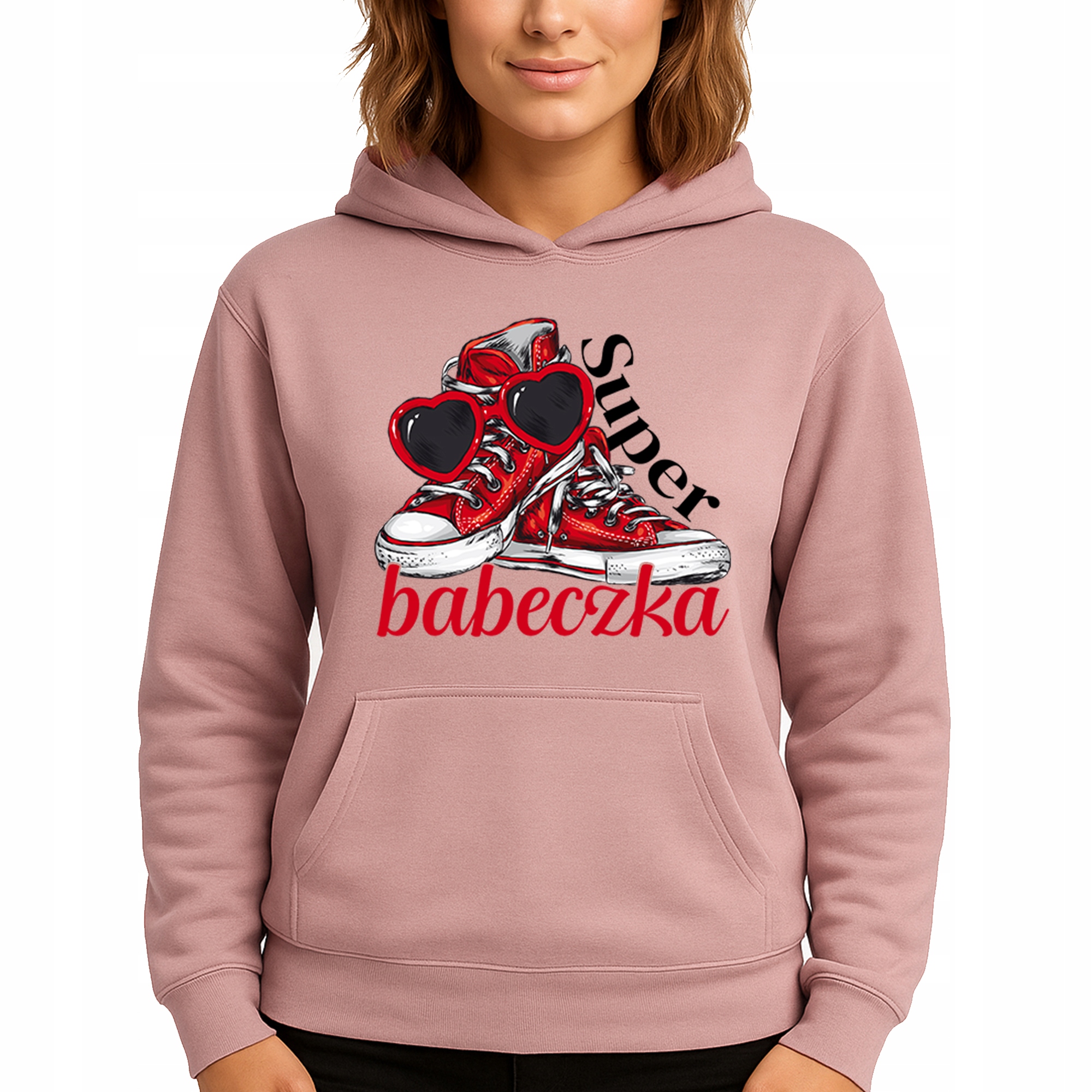 Mikina Růžová Hoodie S Kapucí Dárek Pro Ni Bábovka M