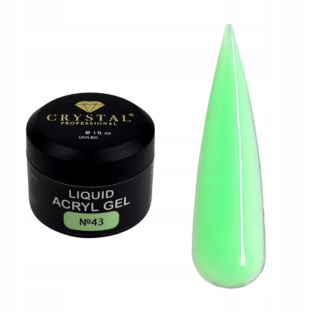 Liquid Acryl Gel #43 30 ml Crystal Professional Gel pro posílení nehtů