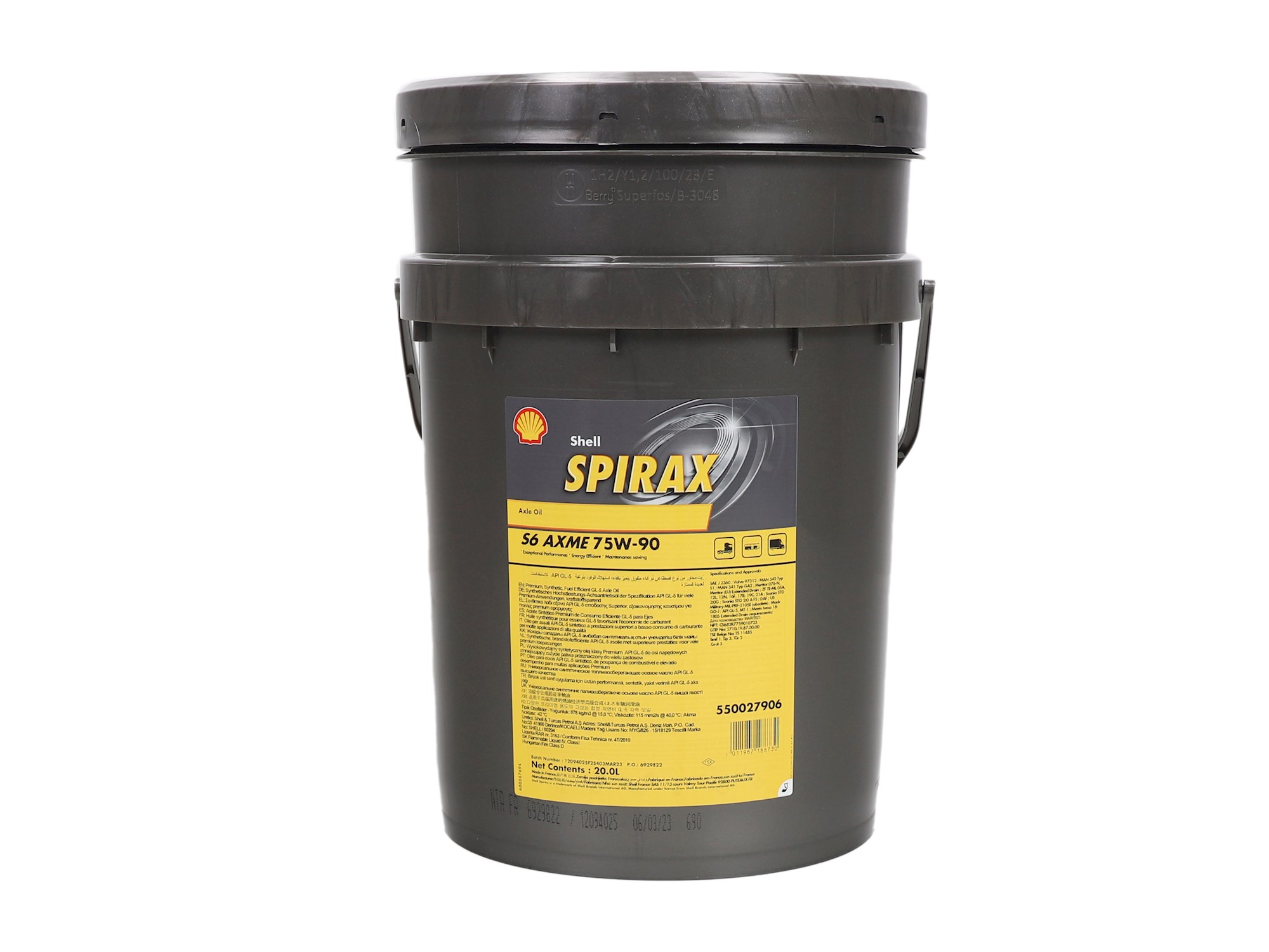 OLEJ SHELL Spirax 75W-90 ASX/S6 AXME 20L MAN D20