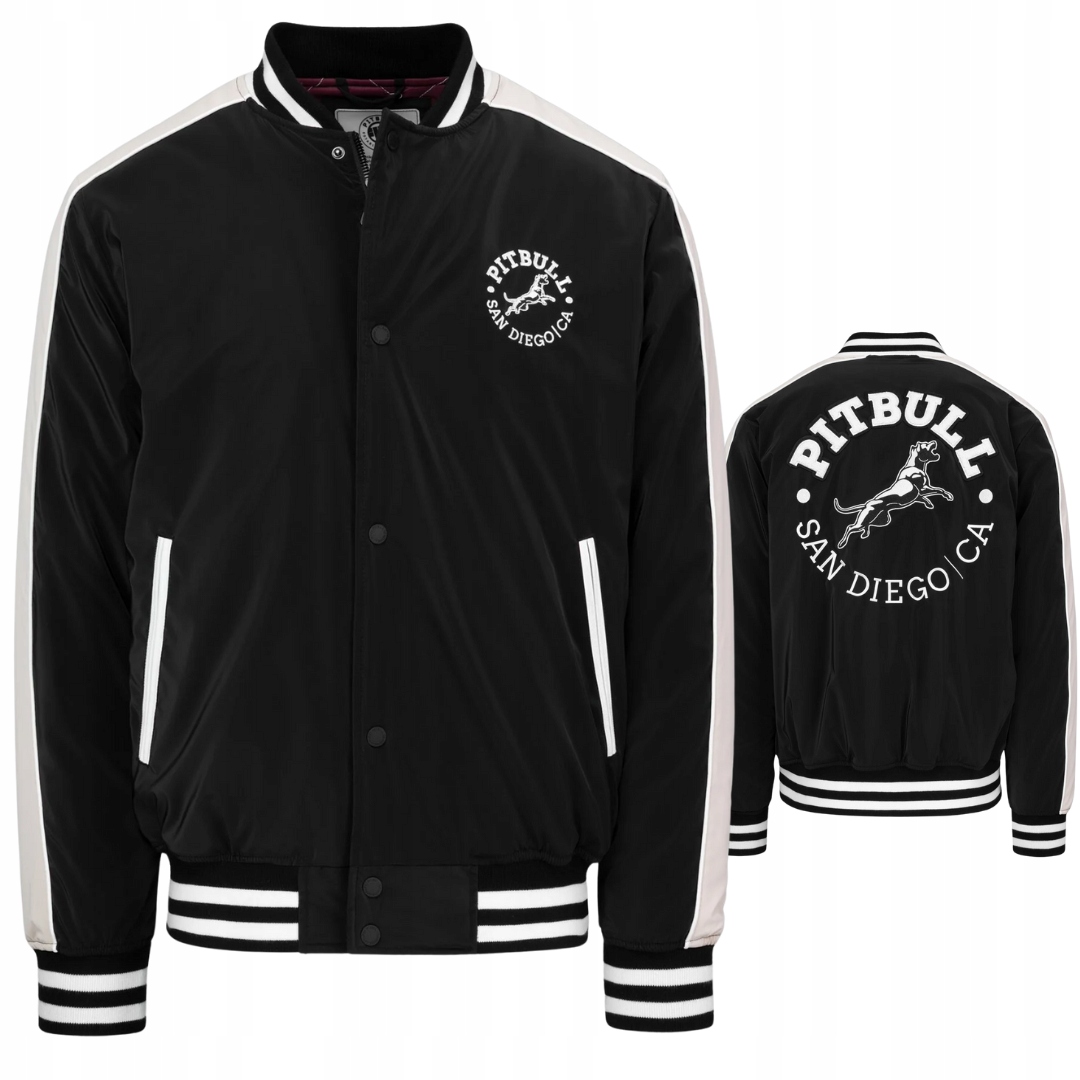 Pitbull West Coast Pánská Přechodová Bunda Manolito Černobílá 3XL