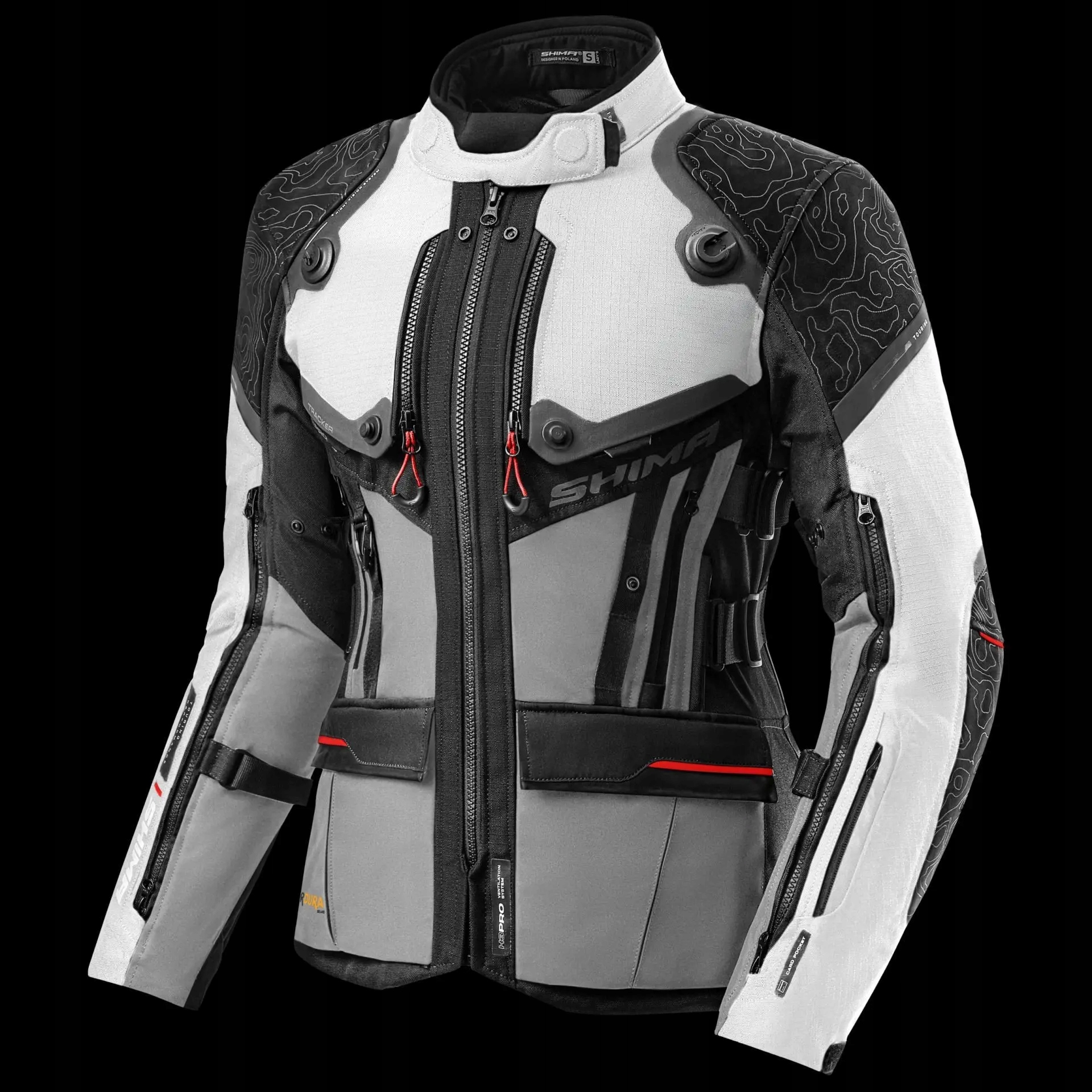 Dámska turistická motocyklová bunda Shima Tracker Lady Light Grey XXL
