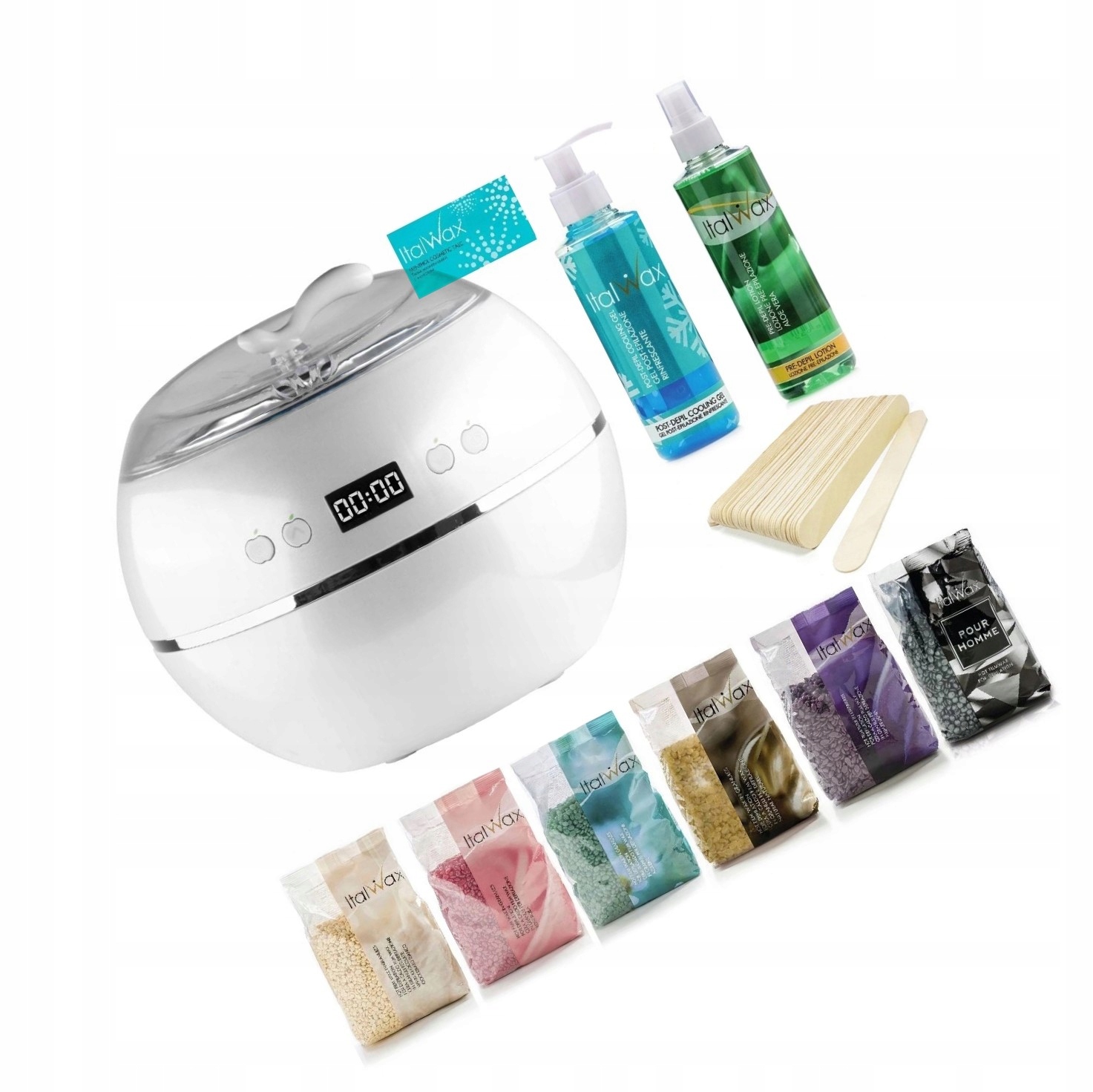 DEPILACJA zestaw 6 WOSK PODGRZEWACZ LCD 100W LOTIO