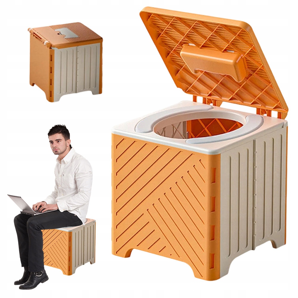 Przenosna Toaleta Skladana Dla Dzieci Na Kemping Z Uchwytem 23*23*22cm
