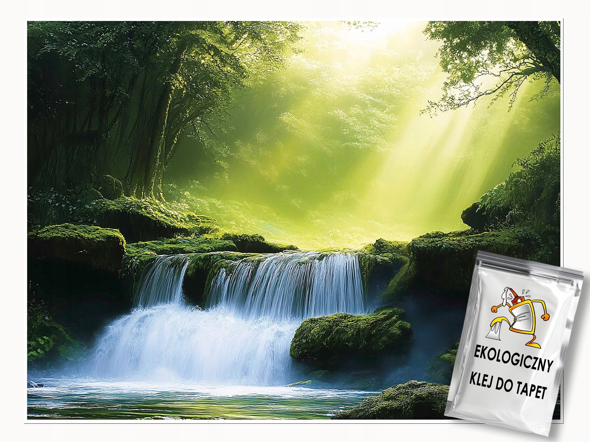 Fototapeta Vodopád 3D Les Krajina Na Zeď Ložnice Obývací Pokoj 300x210