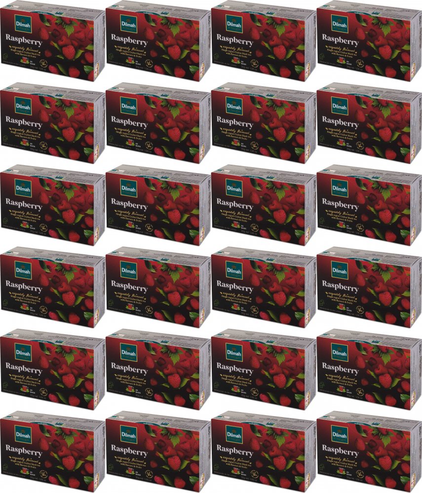 Herbata czarna Dilmah malina 20 sztuk torebki x24