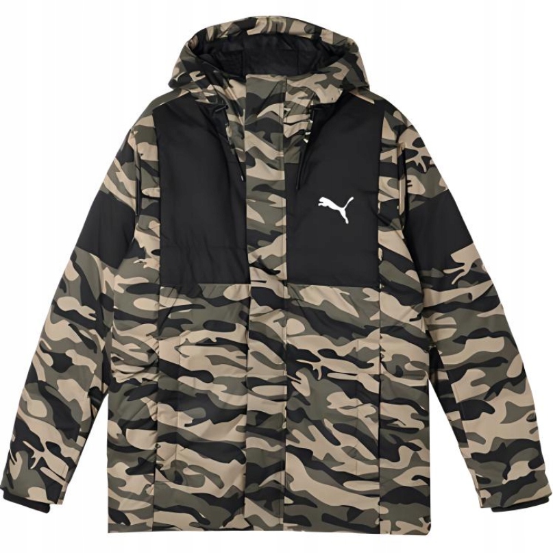 Pánská péřová bunda Puma s kapucí zimní Aop 686183-50 vel. Xs