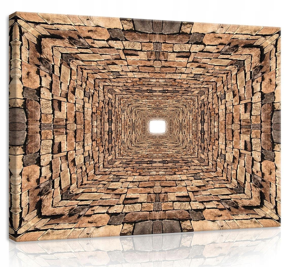 Obraz Na Plátně Canvas 80x60 Tunel Chodba Komín Cihla Zeď Imitace