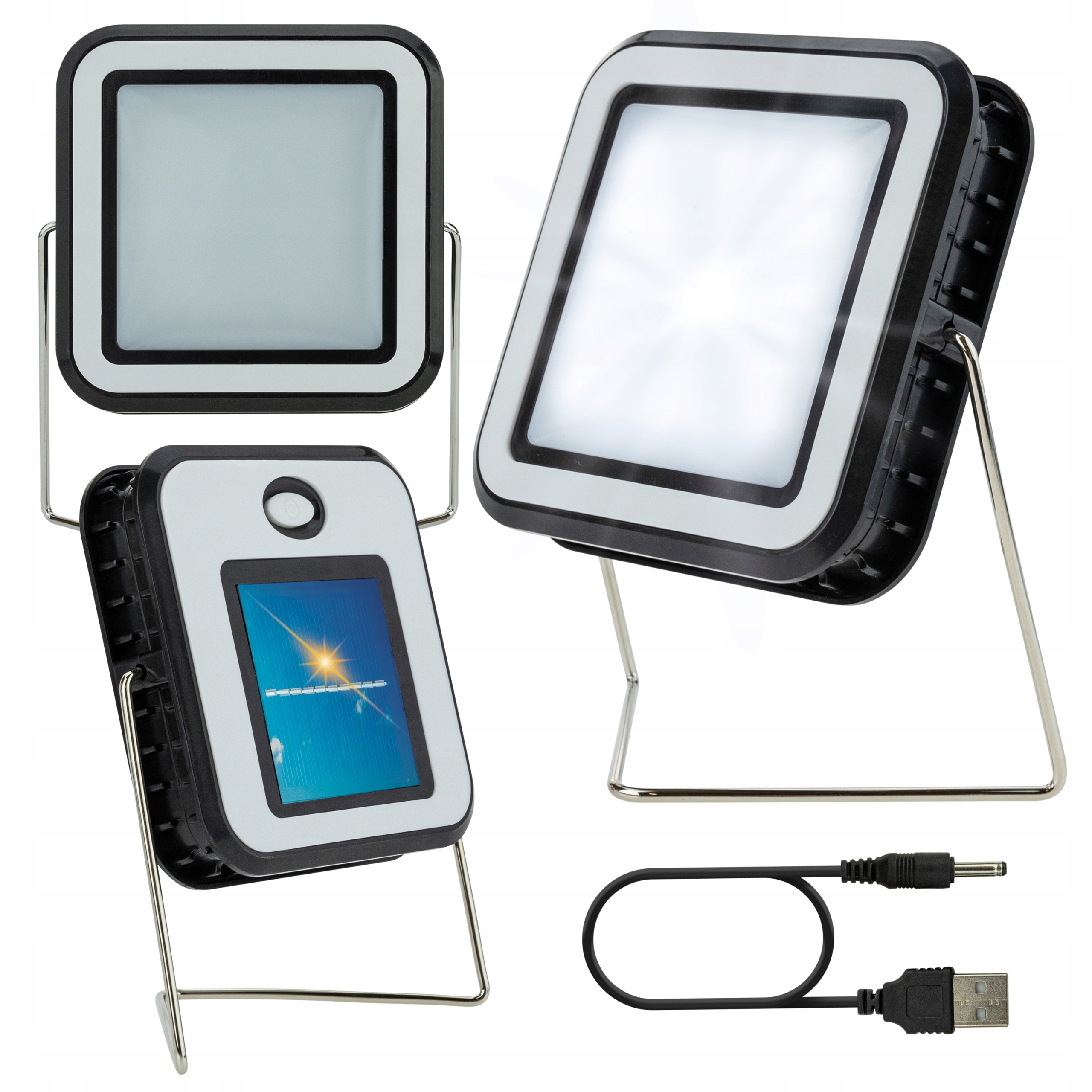 Lampa Solarna Kempingowa Led Usb 10W
