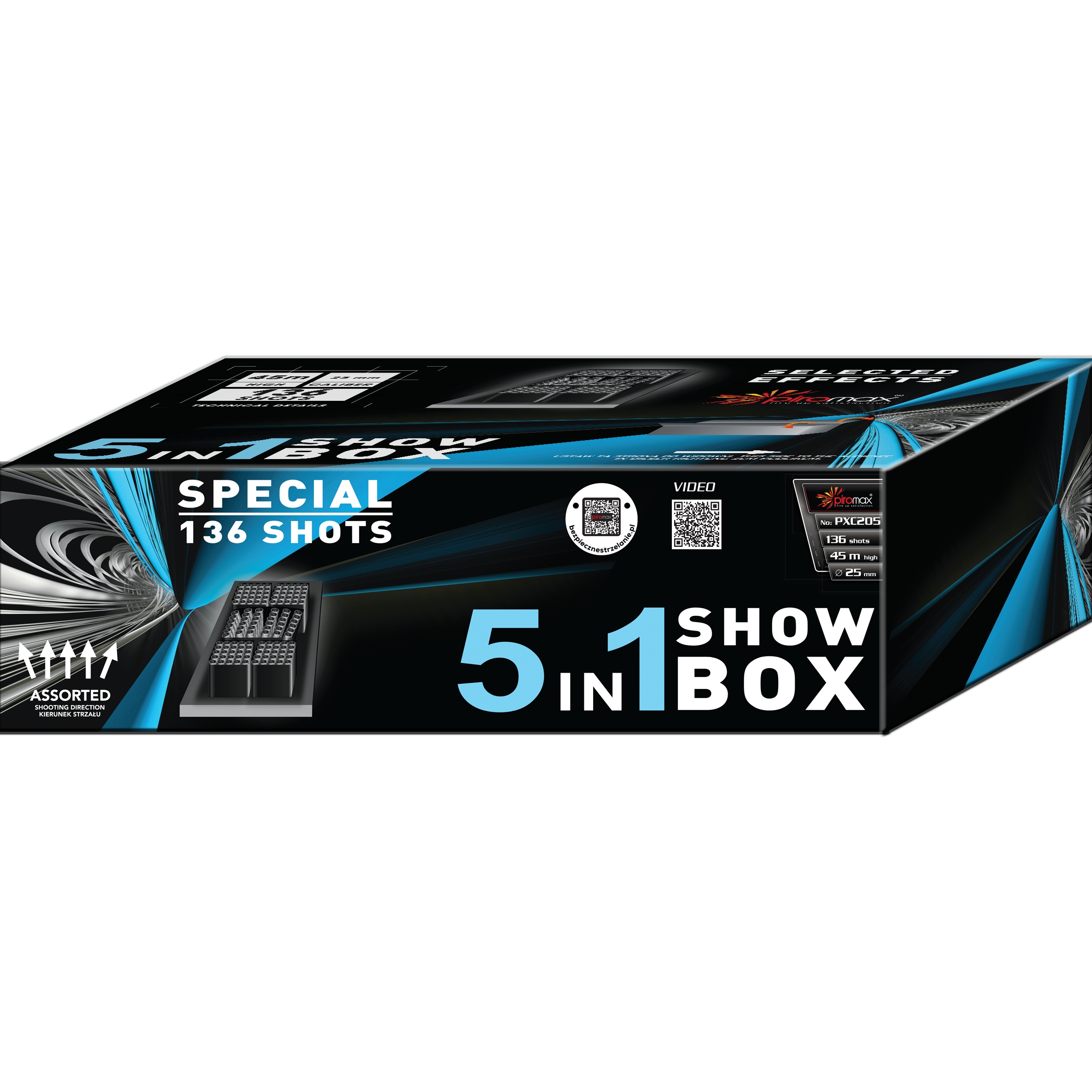 Zestaw baterii połączonych PXC205 Boson Show Box 136 strzałów 25mm