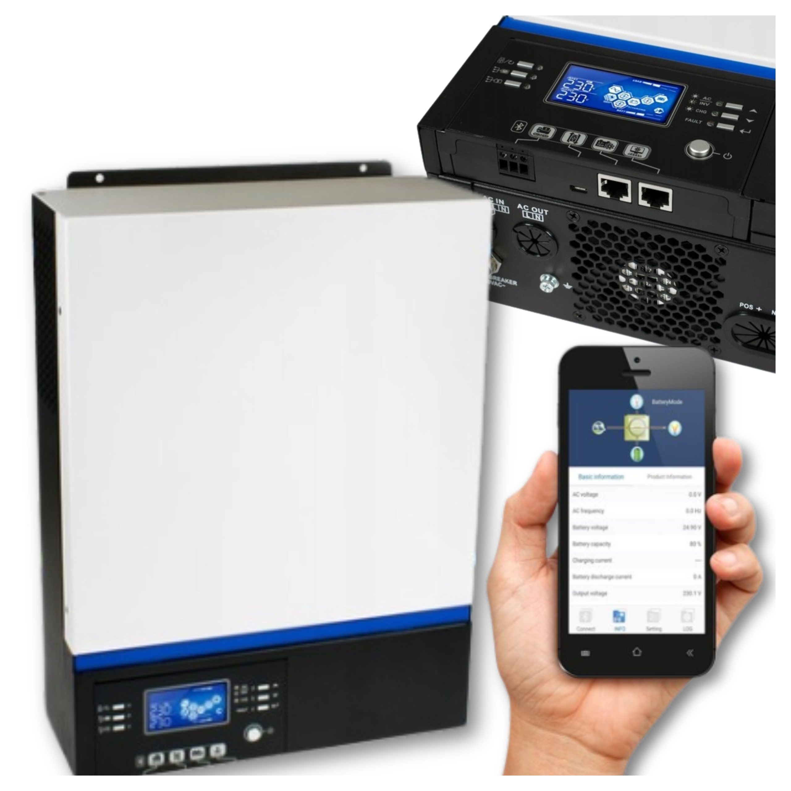 Hybrydowy Inwerter solarny 6000W czysty sinus Off Grid ESB 6kW 24