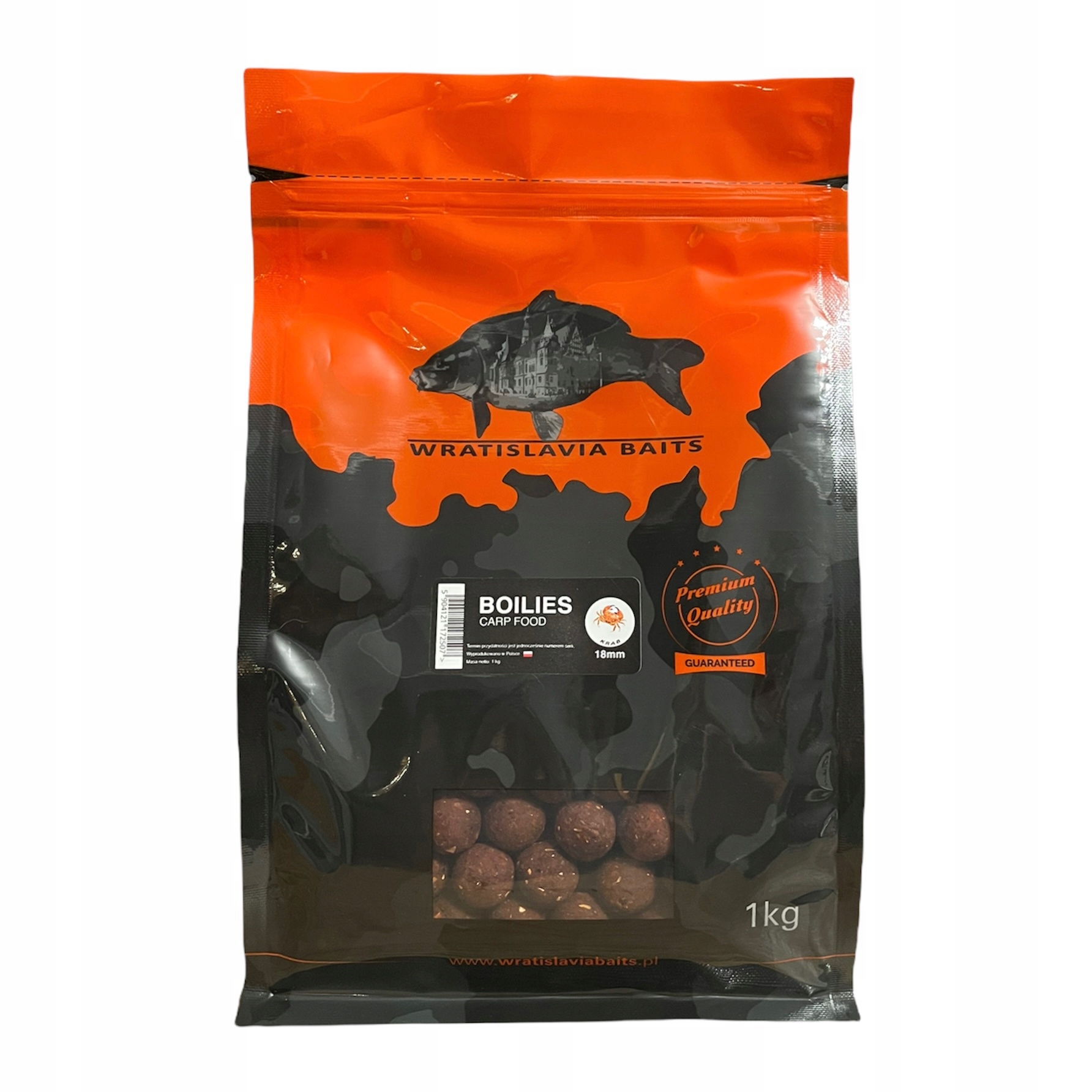 Kulki zanętowe Krab 18mm Carp Food Wratislavia Baits 1kg