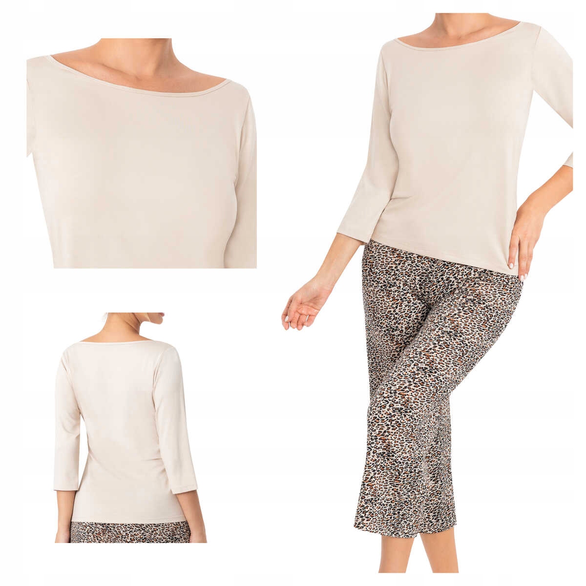 Donna Dámské dvoudílné pyžamo Omari 3/4 S