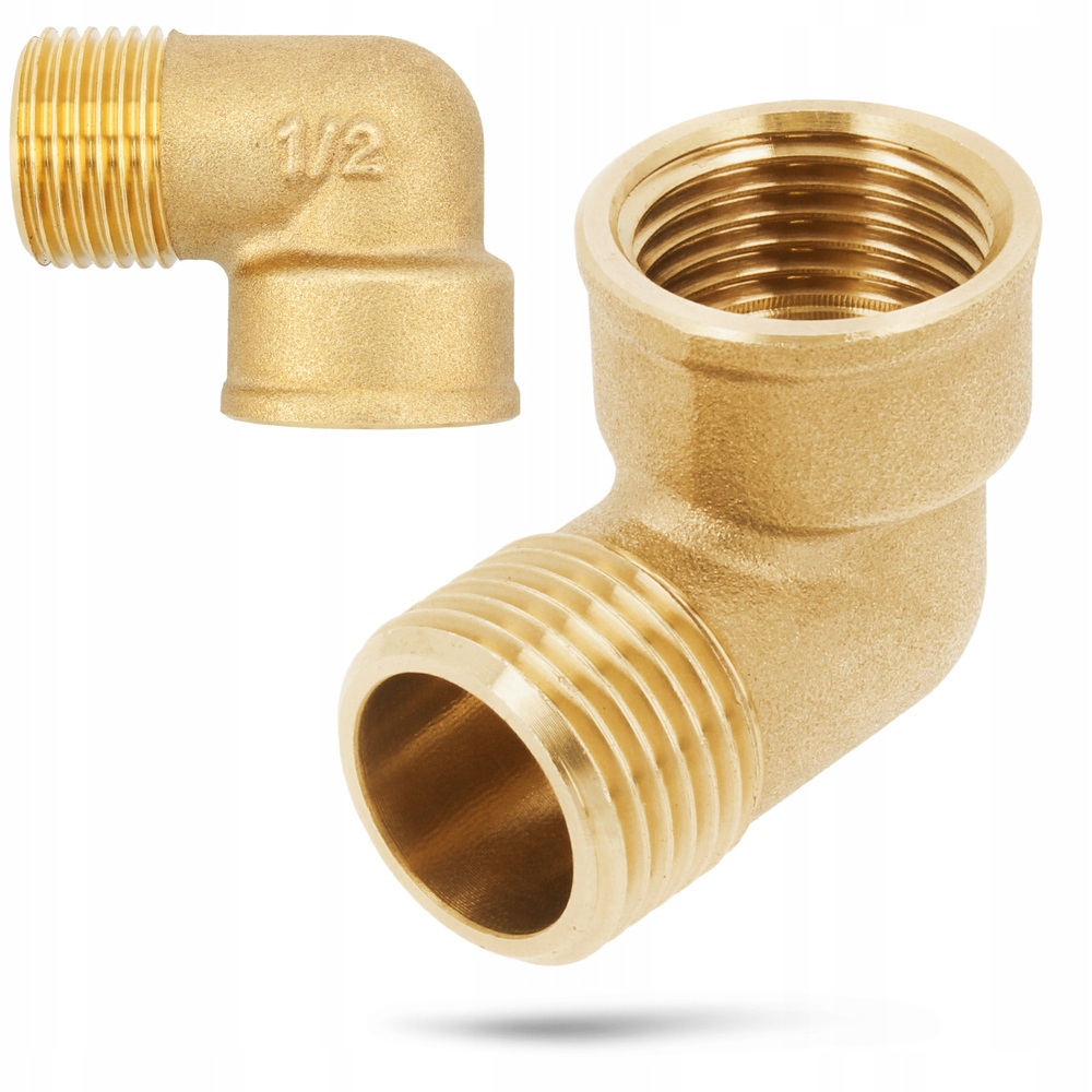 

Kolano instalacji wodnych C.o. mosiężne 1/2'' Gz