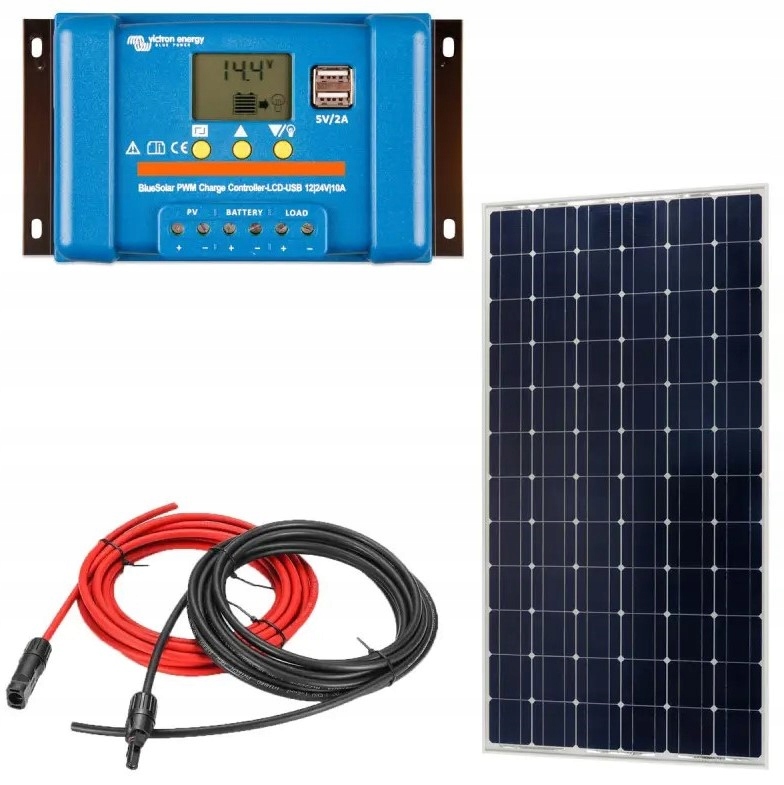 НАБІР СОНЯЧНИХ БАТАРЕЙ ВІКТРОН 90В З РЕГУЛЯТОРОМ 10А 12В