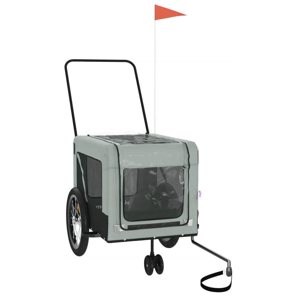 Přívěs na kolo pro zvířata, tkanina Oxford, železo, Pvc, 63 x 123 x 66 cm