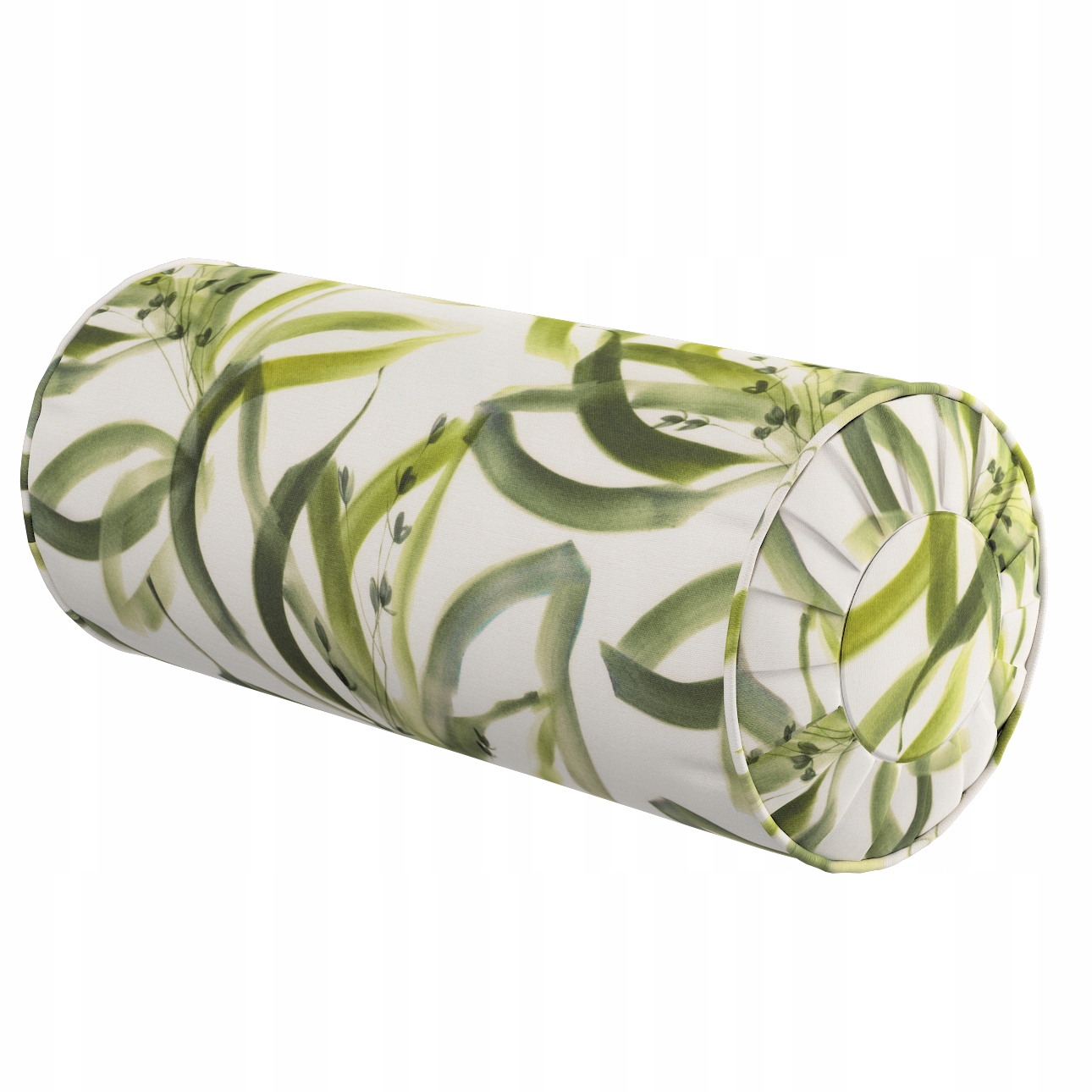 Polštář váleček s záložkami Ø20 x 50 cm zelený
