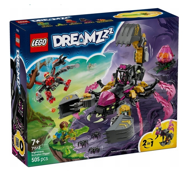 Lego 71513 DREAMZzz Košmarná Škorpionová Bagrka