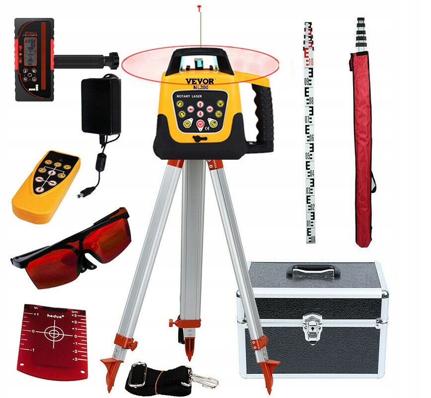 NIWELATOR LASEROWY VEVOR NL300 360 SAMOPOZIOMUJĄCY Model NL300 +statyw +łata 5m