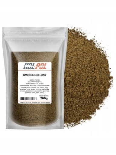 4x Mletý Kmín 200g Přírodní aromatické koření vysoké kvality Kol-Pol