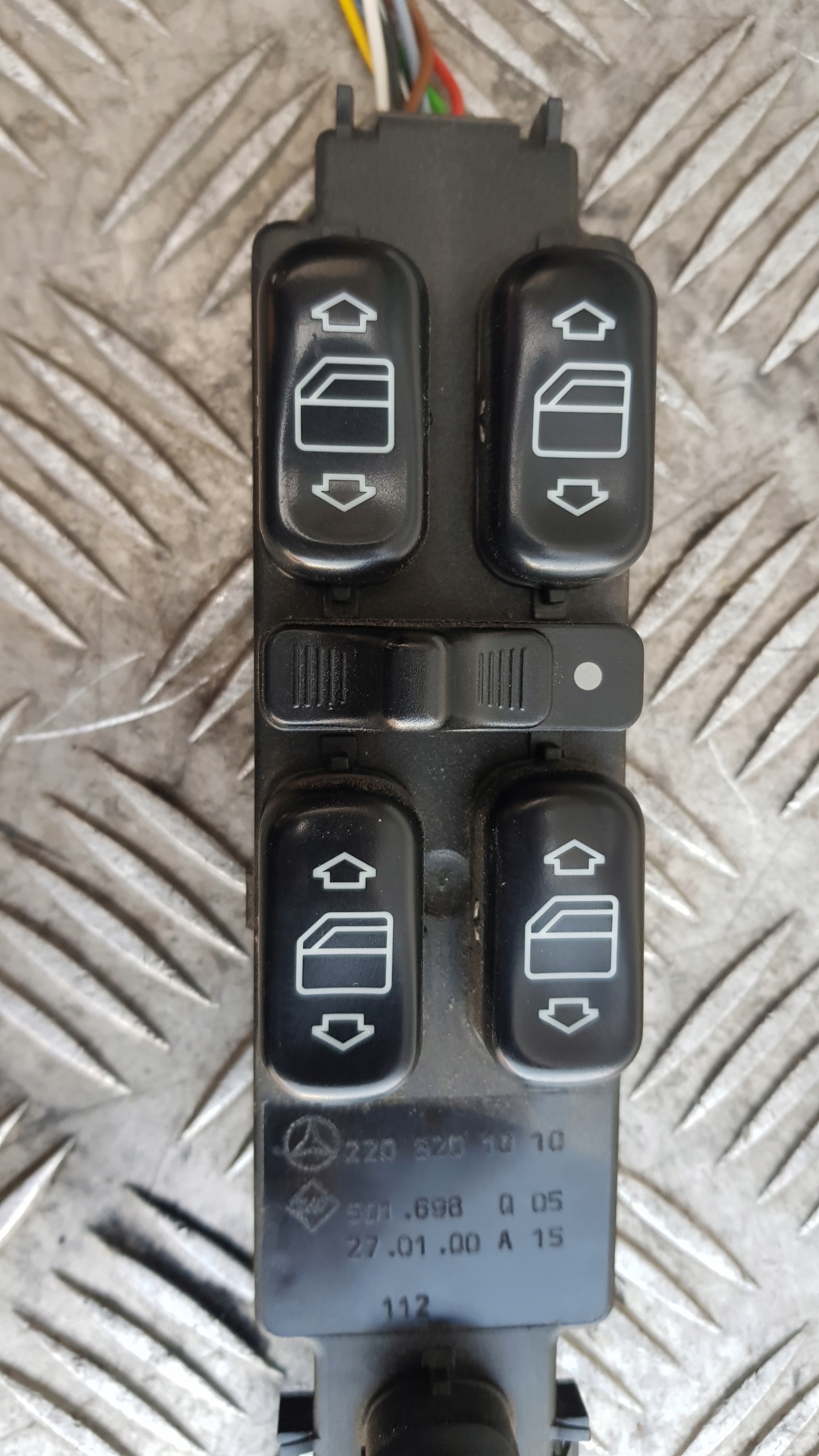 MERCEDES W220 window control switch PANEL 2208201010 left front