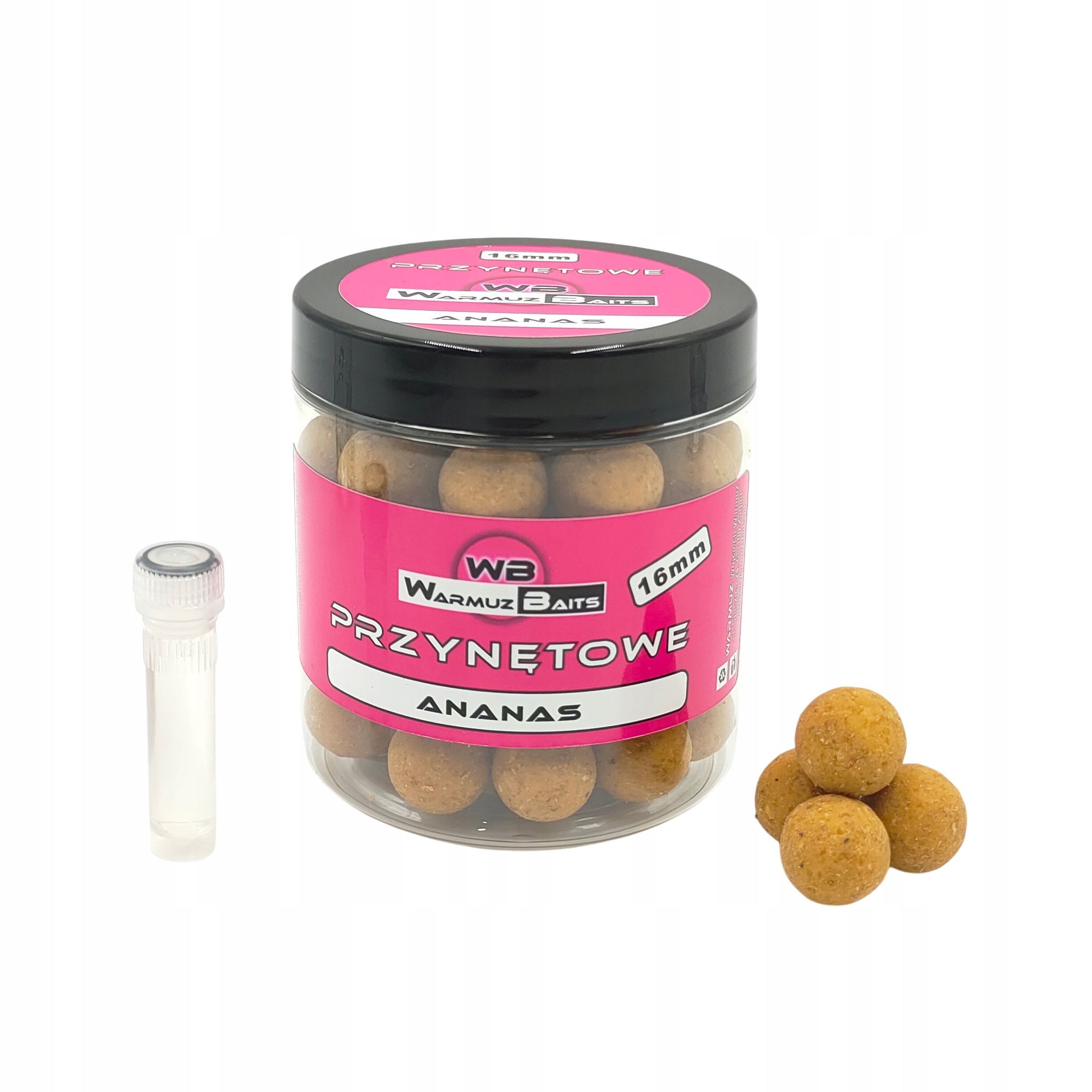 Kulki przynętowe Warmuz Baits Ananas 16 mm z dopalaczem 2 ml