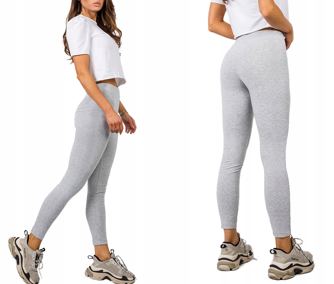 

Legginsy klasyczne Getry bawełna Szare 548 38/40