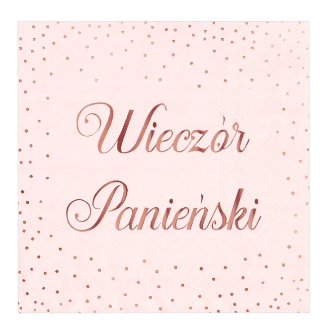 

Serwetki Na Wieczór Panieński Różowe Złoto 10szt