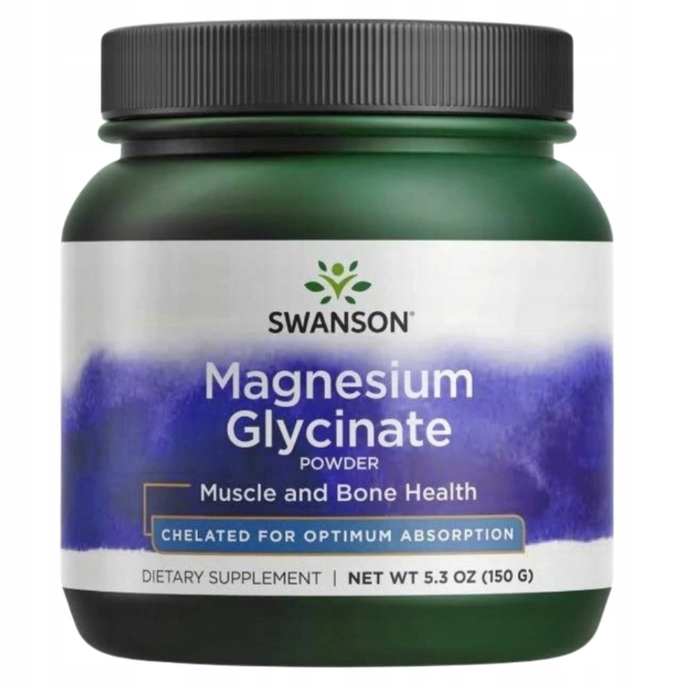 Swanson Albion Chelat Magnezu 150 g Układ Nerwowy Zmęczenie Na Skurcze