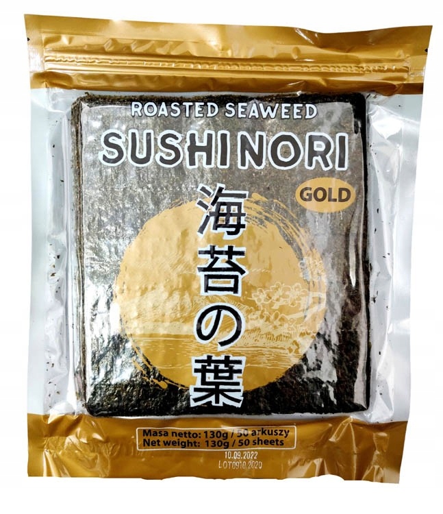 

Algi glony sushi nori Gold 130 g 50 ark N