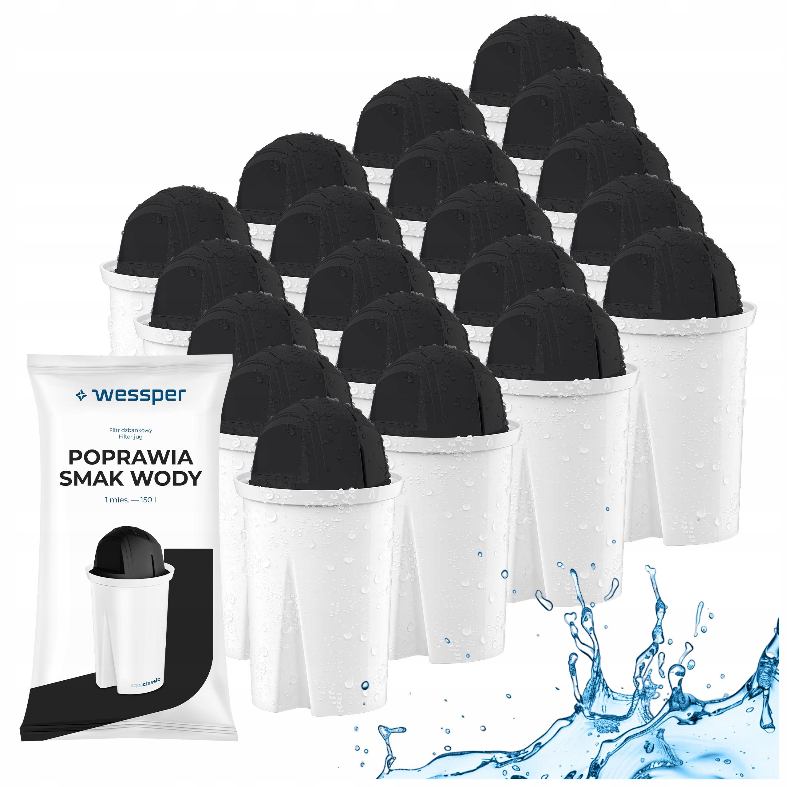 Filtry Wessper aquaclassic Sport do skleněné filtrační konvice Wessper D2