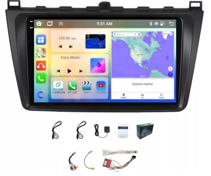 Rádio Navigace Carplay Mazda 6 II 2008-2013 Bt Wifi Bt Android 4GB 64GB