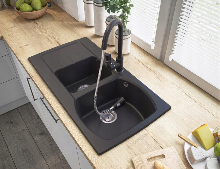 DOZOWNIK DO PŁYNU/MYDŁA GRANITOWY DO ZLEWOZMYWAK Pojemność pojemnika 360 ml