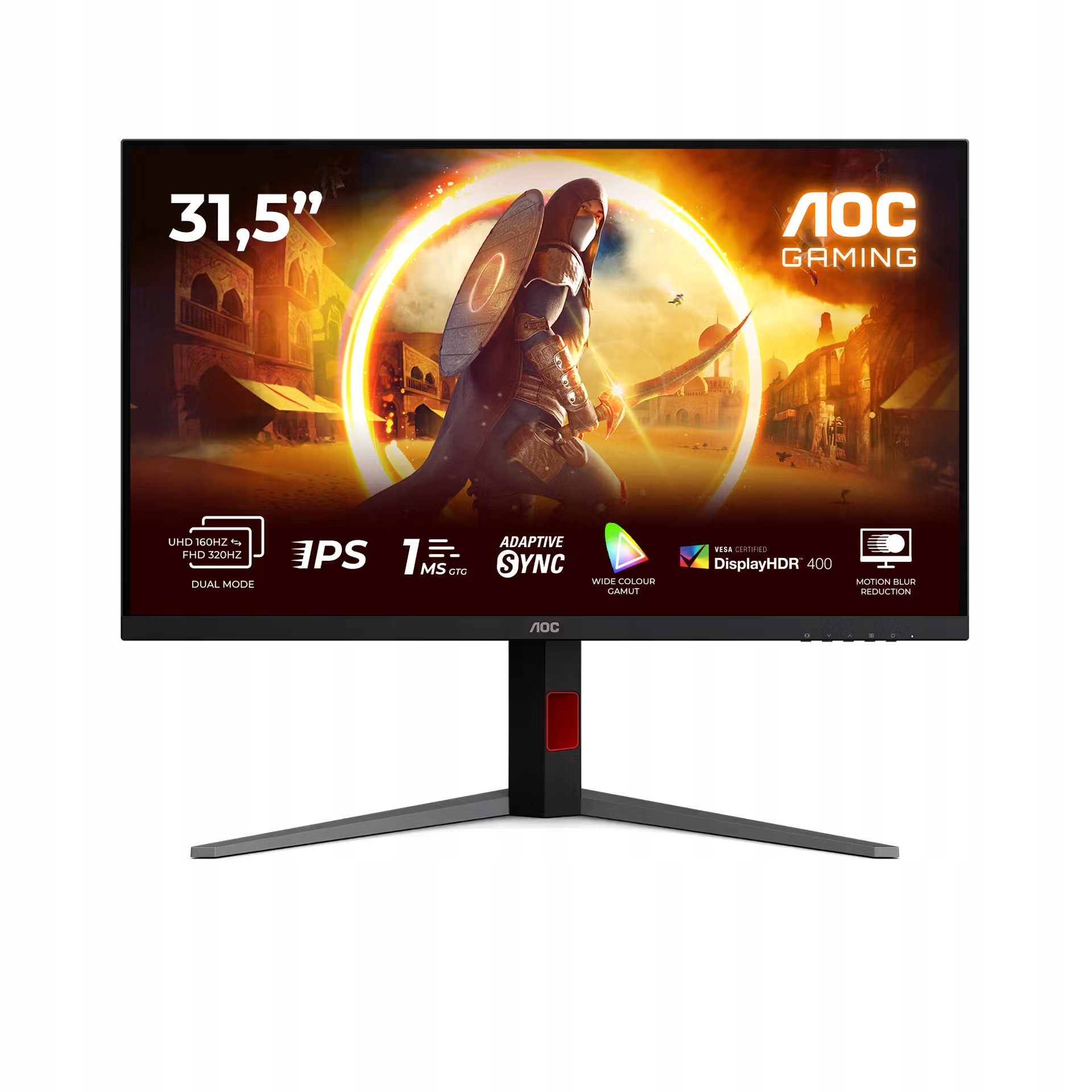 Aoc Gaming/U32G4U/31,5"/IPS/4K UHD/160Hz/0,5ms/Čierna/3R