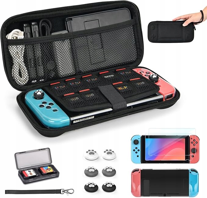 Etui DO Nintendo Switch 14 w 1 Przenośny Futerał Zestaw Akcesoriów