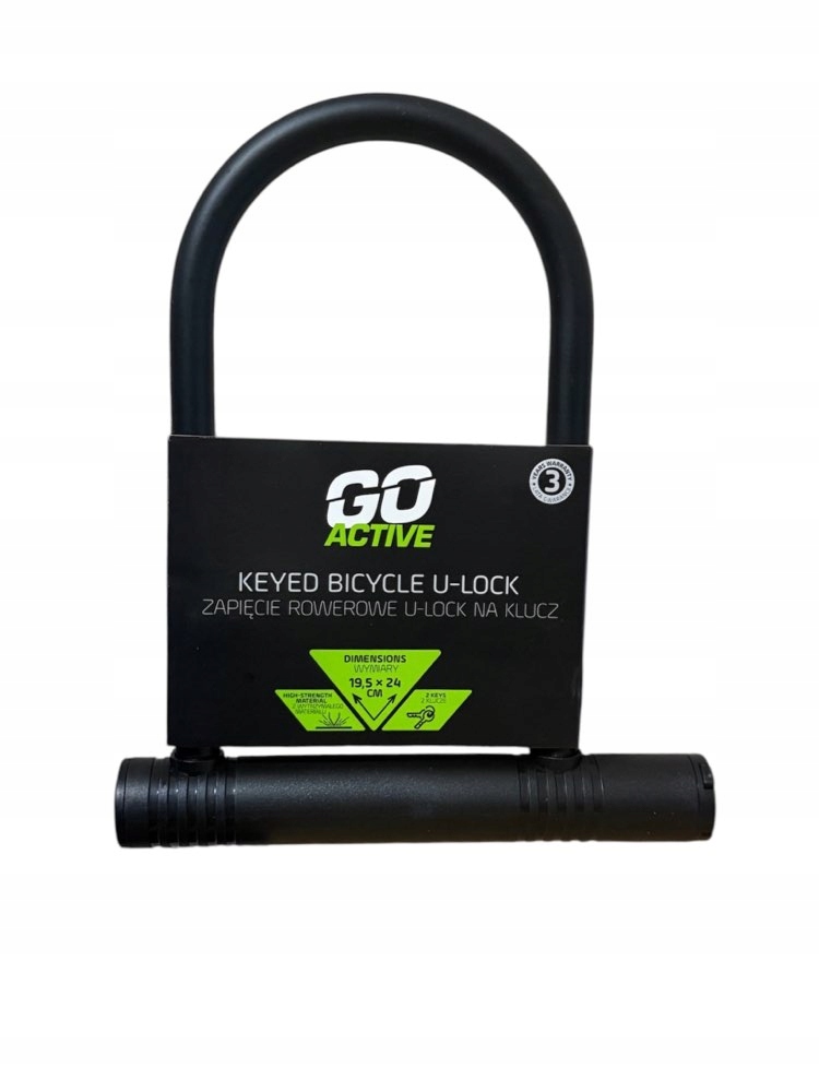 Go Active Zapięcie rowerowe U-Lock na klucz.