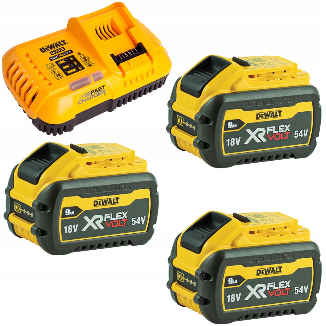 Nabíječka DCB118 3x Akumulátor DeWALT DCB547 9Ah