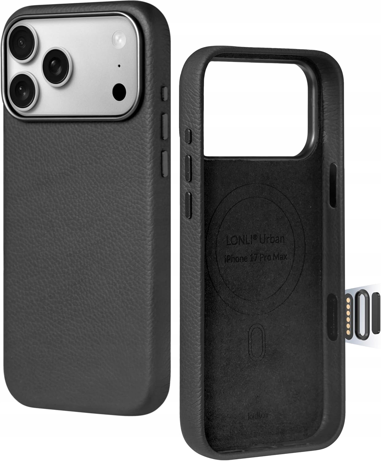 Pouzdro Lonli Urban Slim pro iPhone 17 Pro Zadní Kryt s Pravým Kožíškem