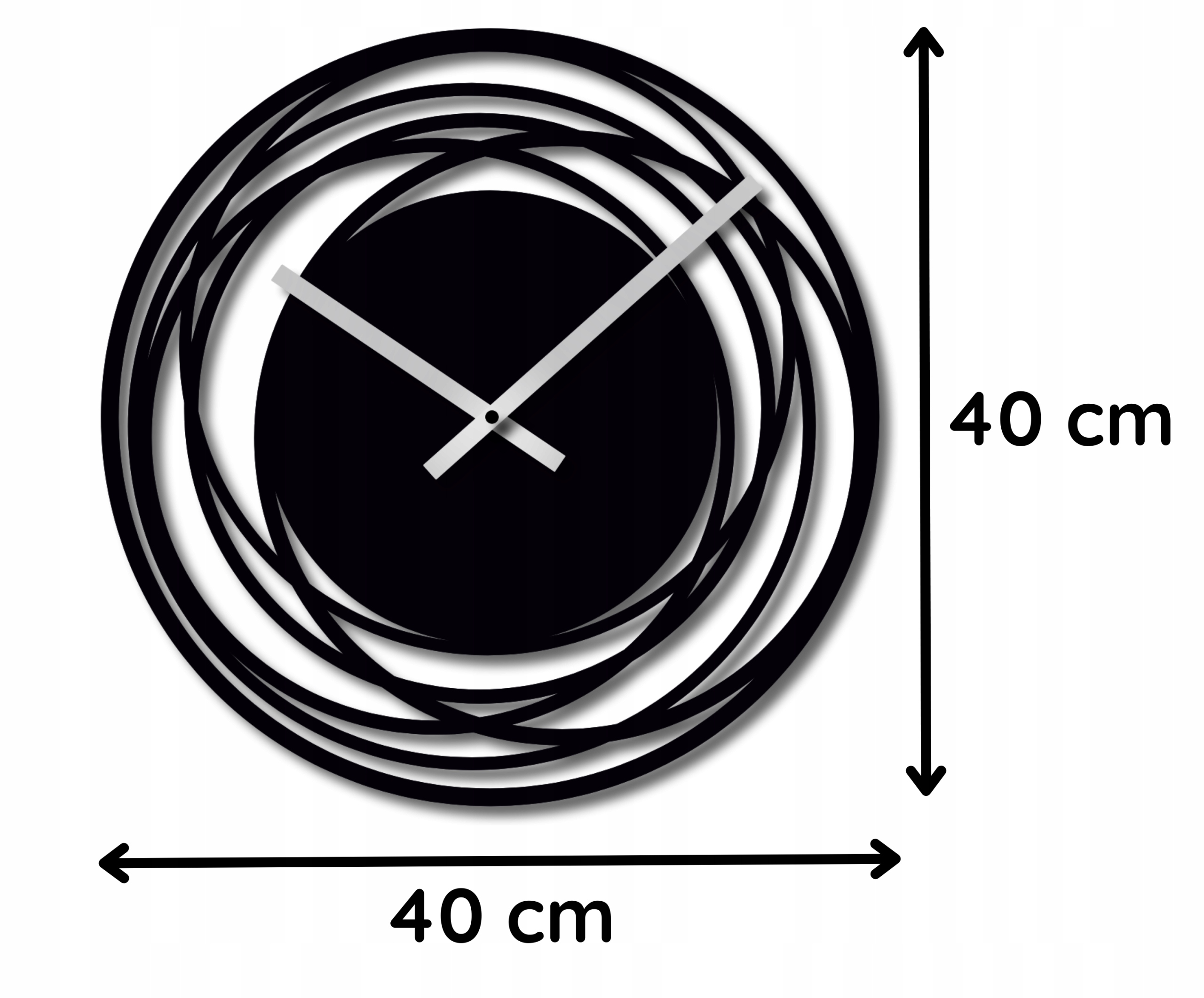 ZEGAR ŚCIENNY DO SALONU NOWOCZESNY ZEGAR DREWNIANY ZEGAR NA ŚCIANĘ 40cm Materiał dominujący drewno