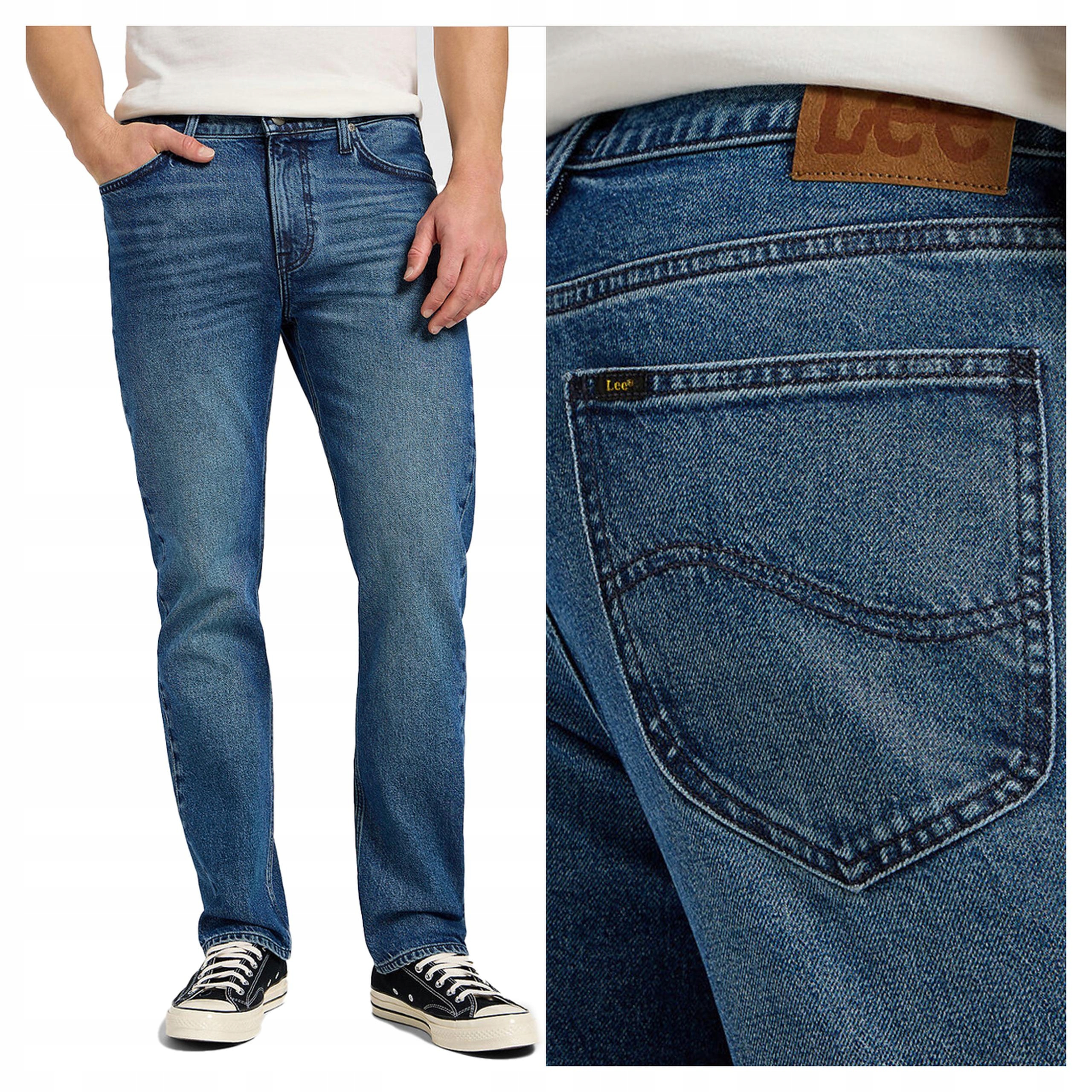 Pánské kalhoty Lee West Bavlněné džíny Regular Modré W36 L30