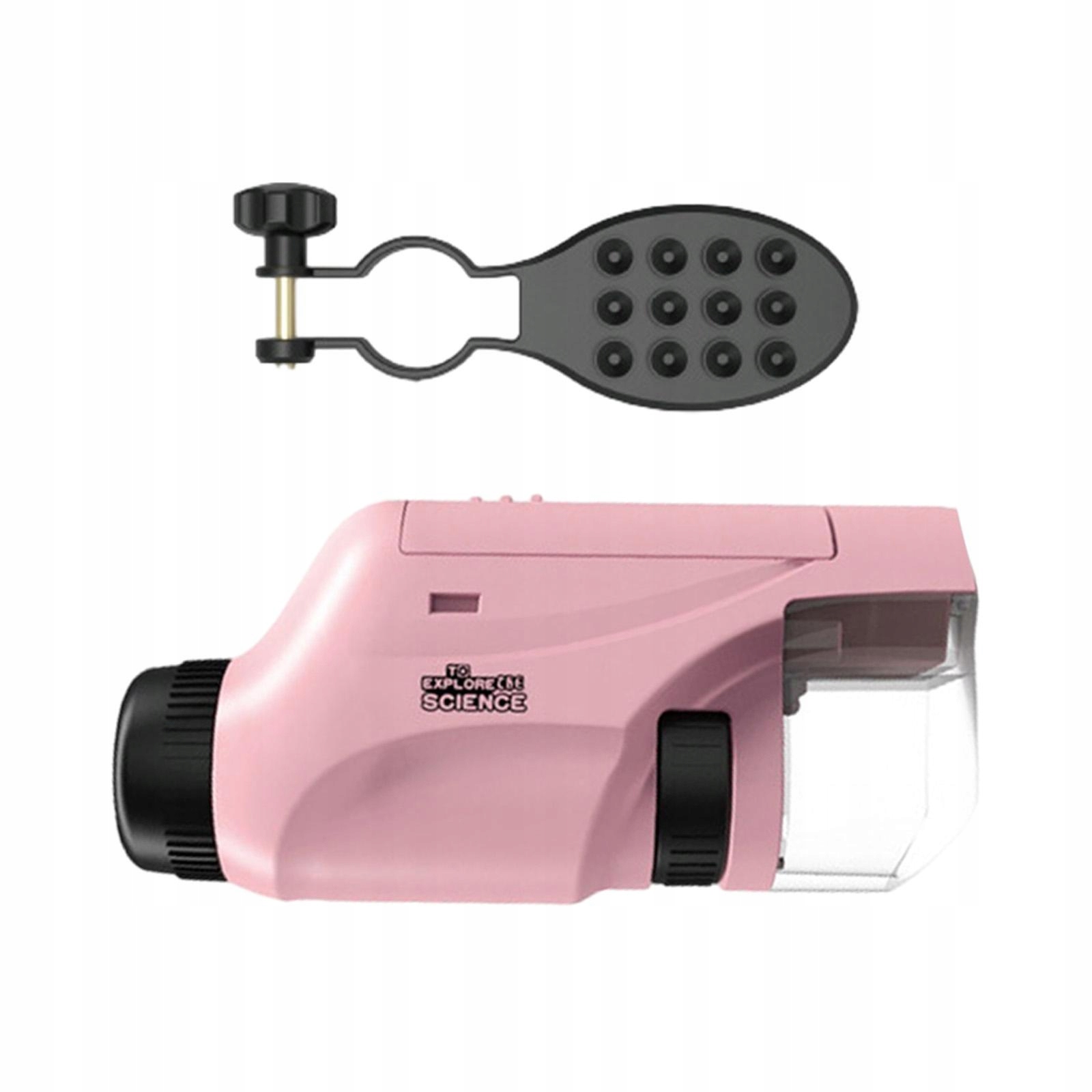 Children Optical Microscope Educational Stem Handheld Mini pink with Stand Model trzonek mikroskopu dla dzieci Przenośny mikroskop