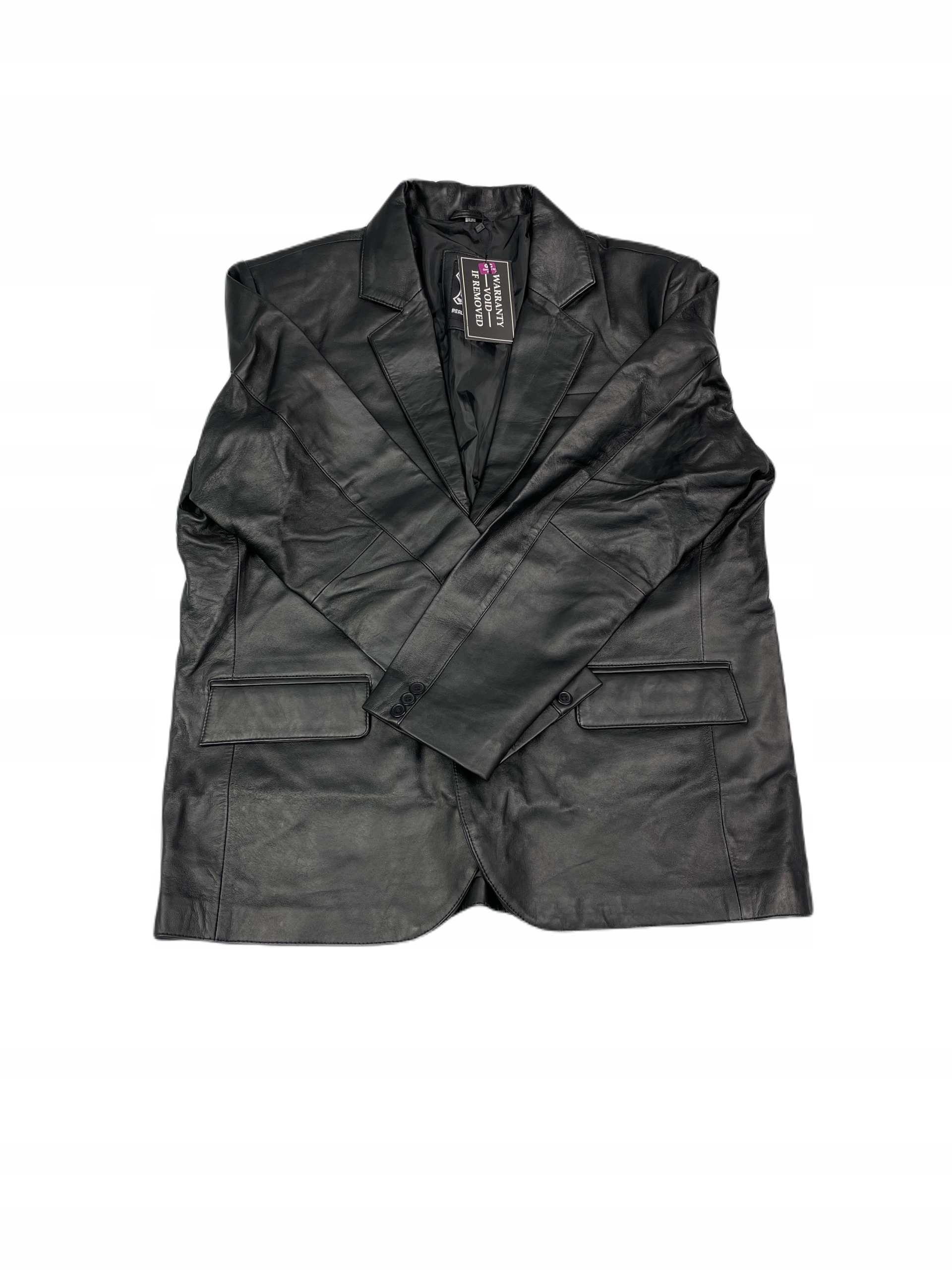 Kožená pánská bunda černá Real Leather XXL