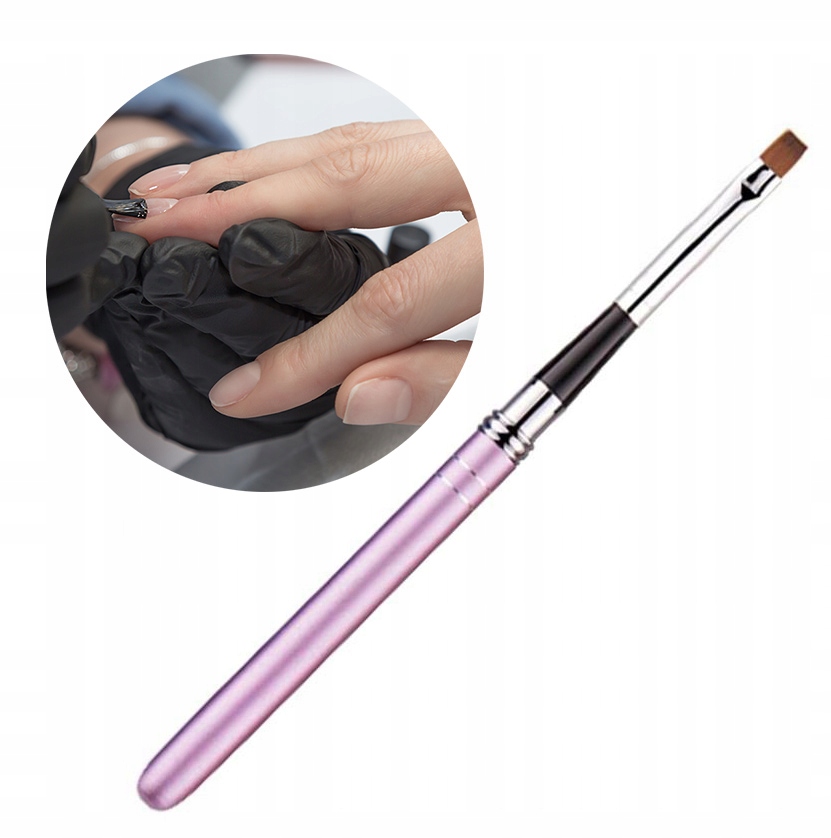 

Pędzelek Do Żelu budującego Składany Różowy Prosty