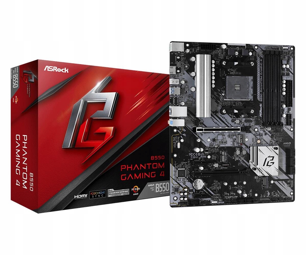 ASROCK B550M Phantom Gaming 4 mATX AM4 DDR4 — 9