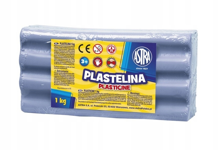 MIĘKKA PLASTELINA ASTRA 1 KG BŁEKITNA