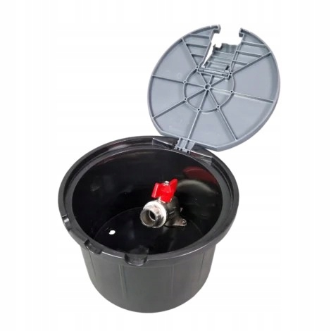 Studzienka poboru wody z zaworem 3/4" szara